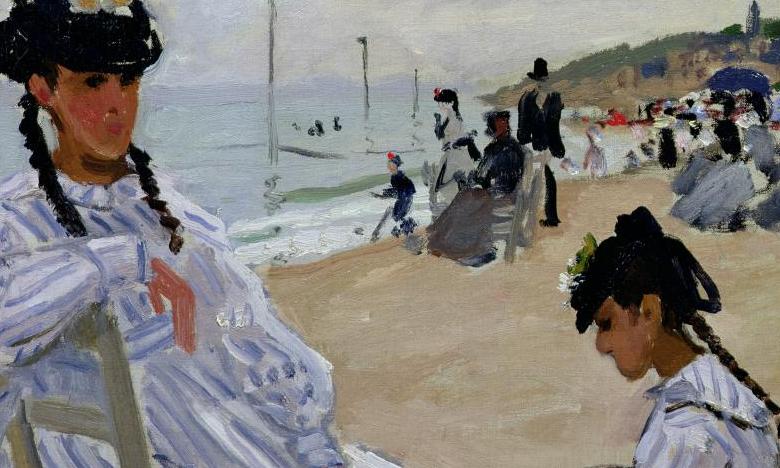 「屋外、コローからモネまで」より　クロード・モネ、トゥルーヴィルの浜辺 Sur la plage à Trouville, Claude Monet  
